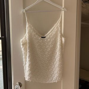NBW 1 State White Eyelash Tank in XL